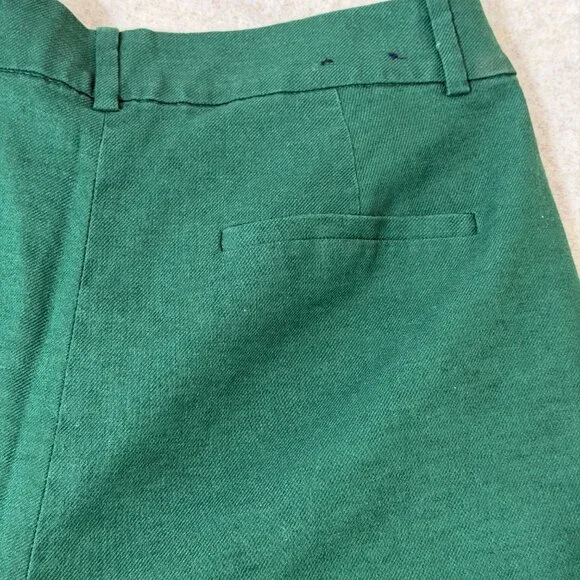 J.Crew Kallie Pant 6T TALL Green Linen Blend Ankle Career Work - Picture 12 of 12